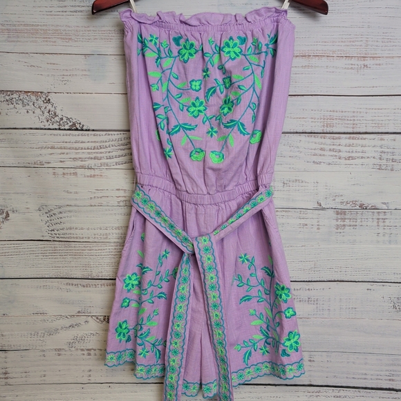 New With Tags Lilly Pulitzer Jene Romper Purple Sleeveless Sz Small Retail $178